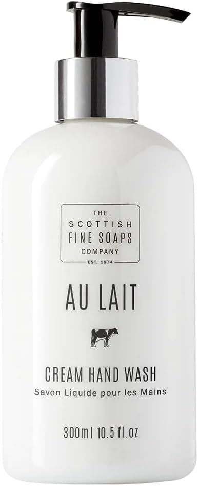 Scottish Fine Soaps Au Lait Cream Hand Wash Enriched With Shea Butter Sweet Almond Oil and Aloe Vera Rich and Creamy Sensitive Formula 300ml - Image 1