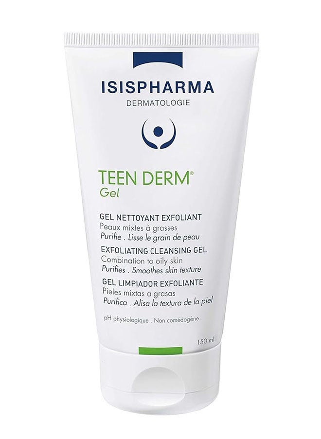 إيزيس فارما المراهقين هلام Derm 150 مل، يسهل نسيج الجلد، تجميع جلام تنظيف التقشير إلى الجلد الزيتي - Image 1