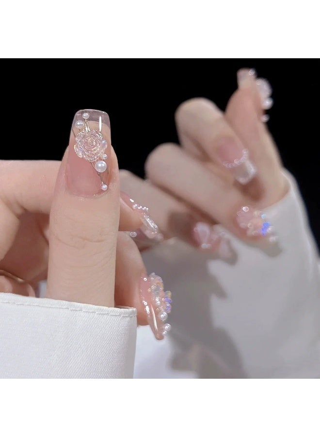 Goolsky أظافر مضغوطة بتصميم فيري ريبون بيرل باو - Image 2