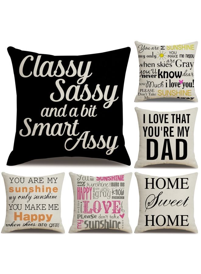 NIBEMINENT Linen Pillow Case Cushion Cover White/Black 14x11x2cm - Image 2