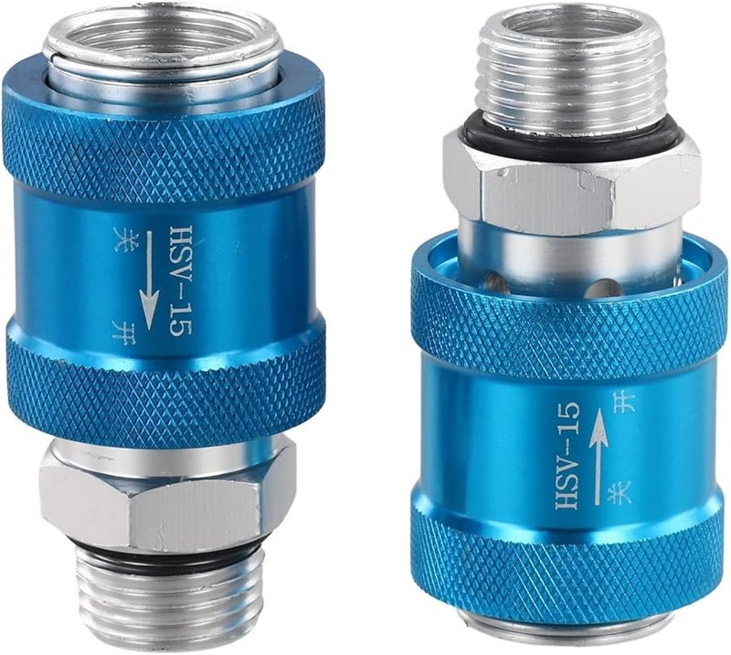 Flow Control Manual Pneumatic Valve HSV 15 One Way Air Line Slide Switch Aluminum Shut Off - Image 2