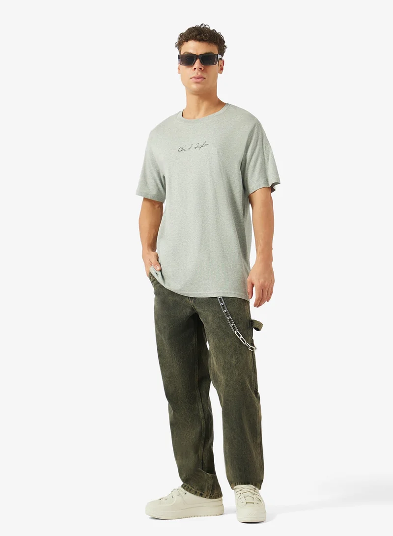 Converse VINTAGE GREY HEATHER Varsity Blues T-Shirt for Men | Best Price UAE