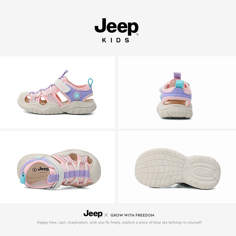 Jeep Kidsren'S Sandals Baotou Summer Boys' Beach Shoes Soft Sole Kidsren'S Baby Shoes Girls' Shoes - Image 4