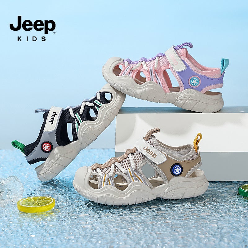 Jeep Kidsren'S Sandals Baotou Summer Boys' Beach Shoes Soft Sole Kidsren'S Baby Shoes Girls' Shoes - Image 5