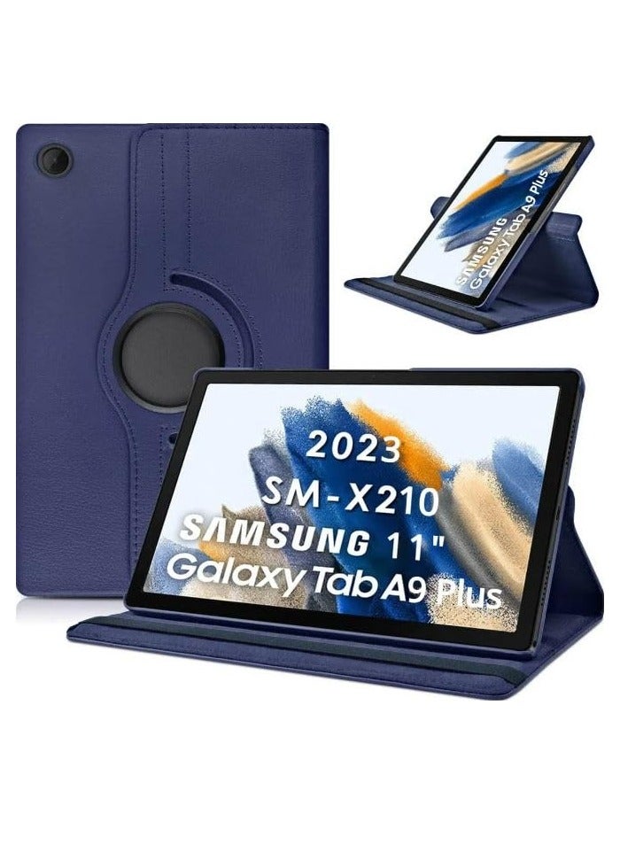 YoYoTech 360° Rotating Case for Samsung Galaxy Tab A9 Plus/A9+ 5G 11 Inch 2023 Model (SM X210/X216/X218) 360 Degree Swiveling Stand Protective Cover with Auto Sleep/Wake-Blue - Image 1
