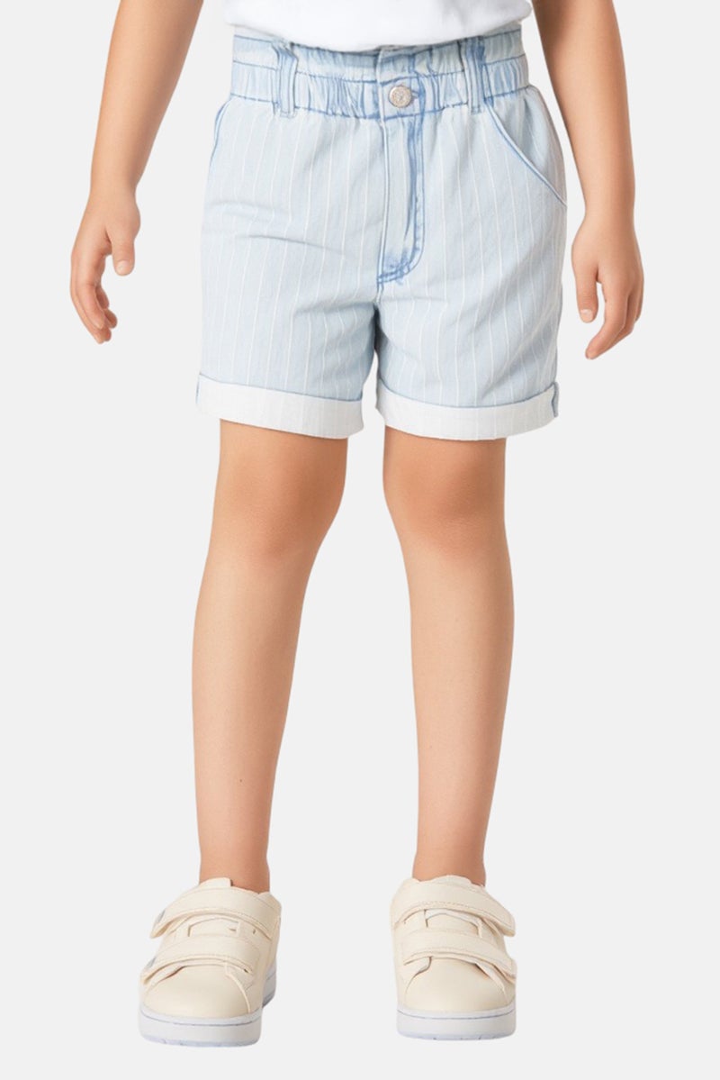 Levi's شورت جينز مخطط للبنات، متعدد الألوان - Image 1