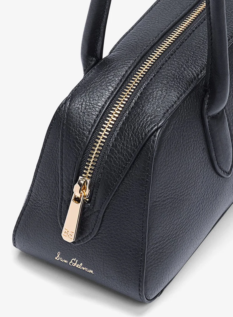 Sam Edelman Black Nori Medium Bowler Satchel for Women | Best Price UAE