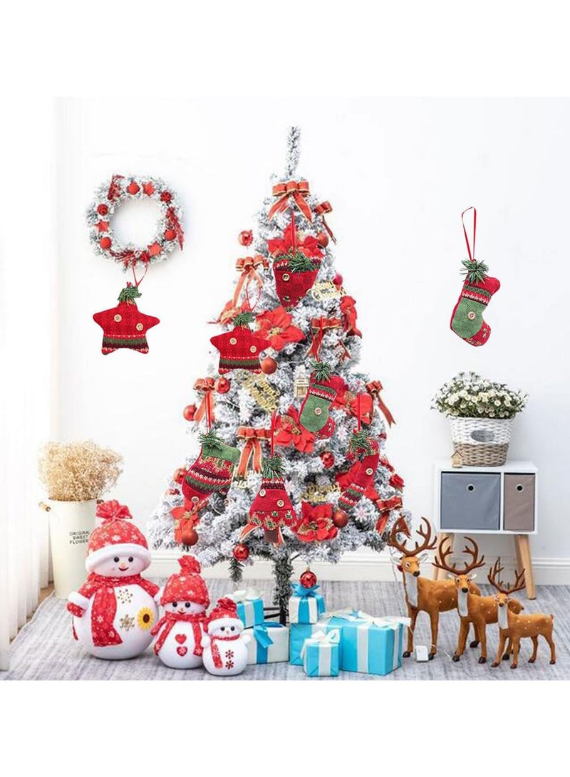 AUTOYSUR Christmas Tree Ornaments Decorations,6pcs Christmas Tree Pendant Decorations,Christmas Hanging Pendant for Christmas Birthday Holiday Party Decor - Image 3