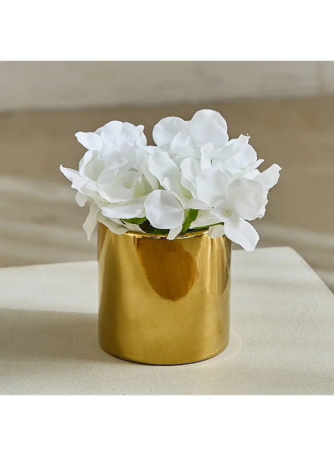Home Box Areos Ceramic Pot Hydrangea Arrangement - 15x15x13 cm