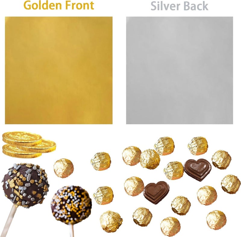 CAKE DECOR Aluminum Cut Foil Chocolate Wrapper – Multicolor 8cm x 8cm / 3.15 x 3.15 inches – 200pcs, Perfect for Candy & Dessert Wrapping - Image 3