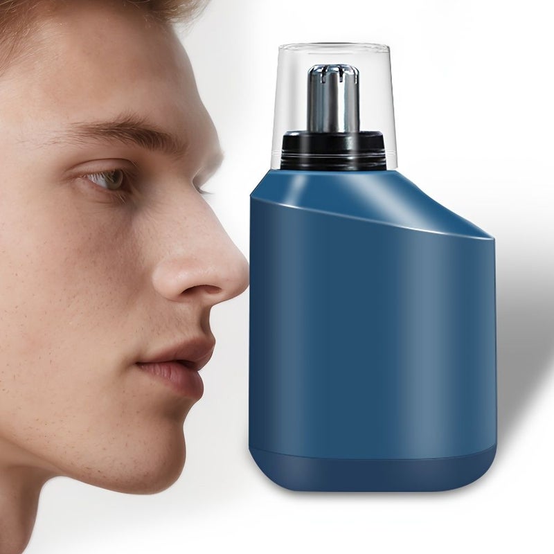 Blue Rechargeable Nose Ear Hair Trimmer Professional Painless Eyebrow And Facial Hair Trimmer For Men And Women With Powerful Motor And Dual Edge Blade - Image 1