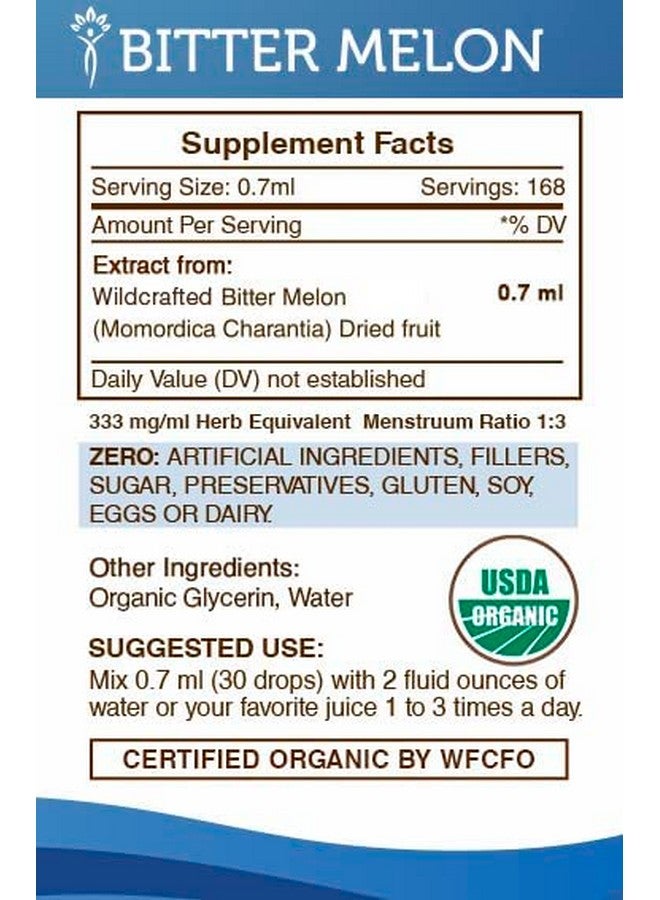 Secrets of the Tribe Bitter Melon Usda Organic ; Alcoholfree Extract Highpotency Herbal Drops ; Made From 100% Certified Organic Bitter Melon (Momordica Charantia) Dried Fruit 4 Oz - Image 5