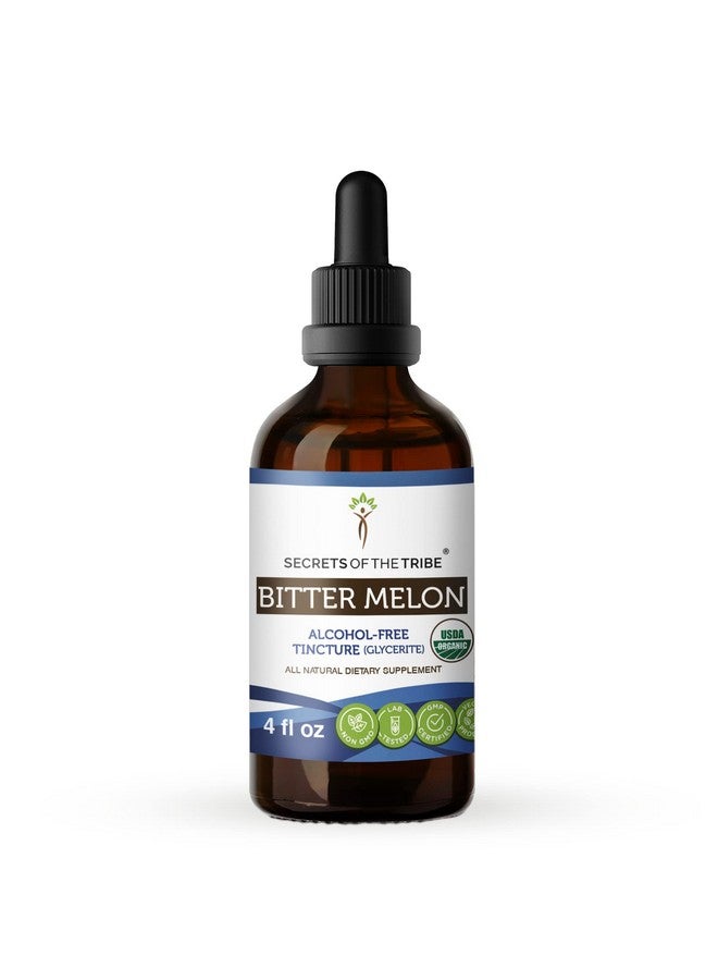 Secrets of the Tribe Bitter Melon Usda Organic ; Alcoholfree Extract Highpotency Herbal Drops ; Made From 100% Certified Organic Bitter Melon (Momordica Charantia) Dried Fruit 4 Oz - Image 2