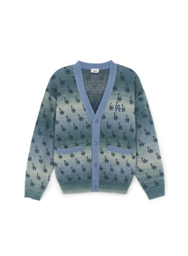 MLB Men'S And Women'S Couple Retro Full Print Gradient Monogram Knitted Cardigan 25 Autumn Kcm03 - Image 1