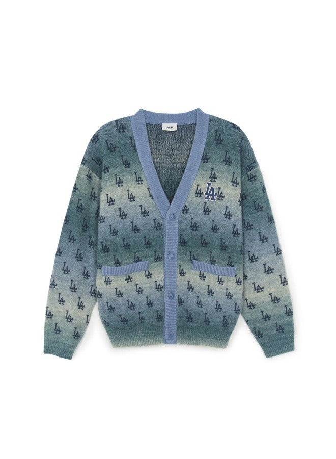 MLB Men'S And Women'S Couple Retro Full Print Gradient Monogram Knitted Cardigan 25 Autumn Kcm03 - Image 2