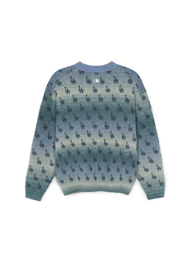 MLB Men'S And Women'S Couple Retro Full Print Gradient Monogram Knitted Cardigan 25 Autumn Kcm03 - Image 3