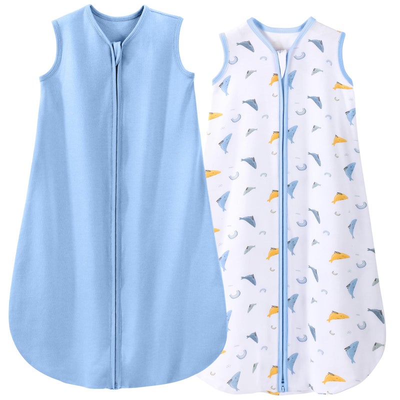 Yoofoss Baby Sleeping Bag 2pack 100% Cotton Toddler Sleep Sack Wearable Blanket Animal Pattern with Height 58-89cm for Infant Toddler 0-18 Months - Image 1