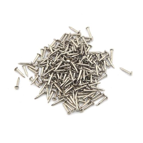 BLUELEC Tiny Wooden Nails for DIY Craft Projects, Antique Drawer Repairing, Mini Boxes Decorative Accessories[Set of 200pcs]0.039×0.39inch (1×10mm,Silver) - Image 1