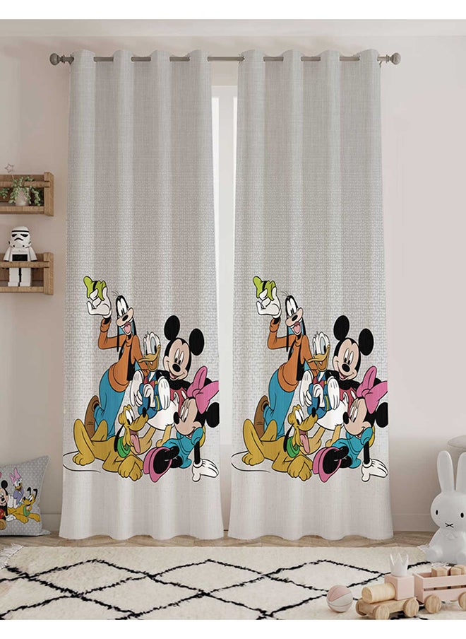 SHATTA Ready-Made Printed Curtain ( Two Pieces Grommet) 275x270x275 