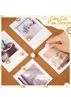 Y&D Push Pins 30 PCS Cute Cat Paw Decorative Cork Board Decorations Thumb Tacks (Elegant Colors)  - Image 2