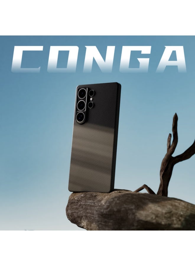 Conga Kevlar Aramid Fiber Protective Case For Samsung S25 Ultra, Full Coverage Ultra-thin Hard Shell, Shockproof Heat Dissipation With Fine Metal Ring - Image 2