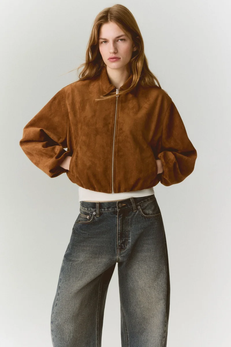 اتش اند ام جاكيت بياقة