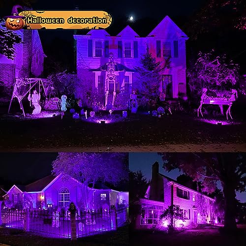 MELPO Black Light 30W LED Blacklight Flood Light Outdoor for Glow Party, Halloween Decoration, Body Paint, Fluorescent Poster, Neon Glow, IP66,US-Plug-Switch-6.7Ft Cord (4 Pack) - Image 5