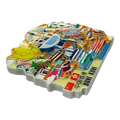 Krisah Fridge Magnet Resin 4D Countries Magnet Gift Souvenir Travel Magnets (Multi Hongkong) - Image 4