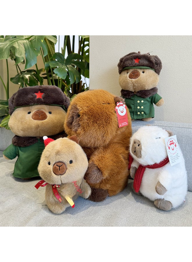 Generic - Authentic Capybara Kawaii Plush Doll Toy Soft Stuffed Animal Cushion Birthday Gift Cloth Doll Net Red Sensation Fluffy Toy-Color:12cm Nezha Capybara Pendant-twisting The Universe Vest Style-Height:As Shown In The Figure - Image 1