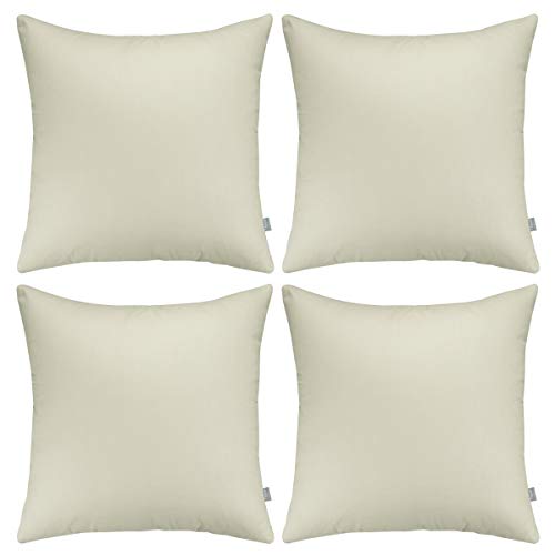 4Pack 100 Cotton Comfortable Solid Decorative Throw Pillow CaseThmyo Square Cushion Cover Pillowcase Sublimation Blank Pillow Covers DIY Throw Pillowcase for Couch Sofa16x16 inch 40x40cmYellow