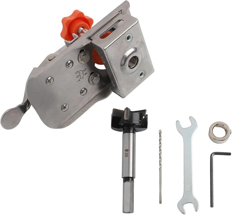 35 ملم قالب حفر مفصلات مخفية قابل للتعديل أداة توجيه حفر الخشب للخزائن - Image 5