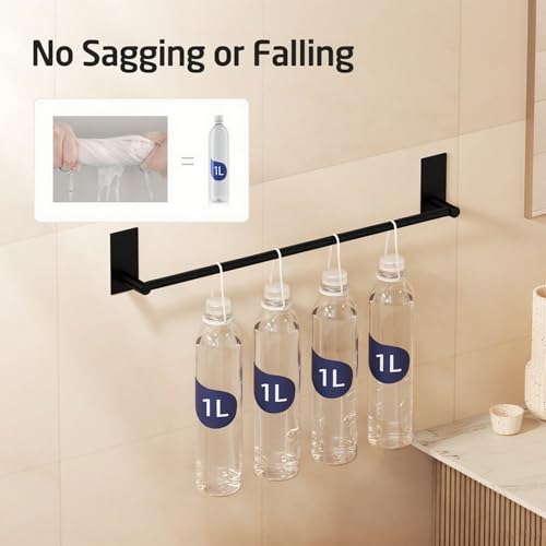 KES 20Inch Towel Bar for Bathroom Self Adhesive Hand Towel Holder No Drill Wall Mounted SUS 304 Stainless Steel Matte Black A7000S50BBK - Image 3