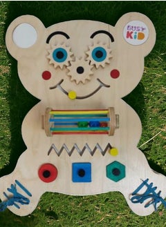 Busy Kid Smart Bear Montessori Busy Board - Educational Sensory Toy for Toddlers with Activities - Fine Motor Skills Development and Quiet Play - Montessori Inspired Learning Toy.  - Image 2