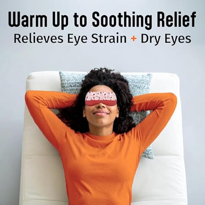 HotHands وسادة العين القابلة لإعادة الاستخدام بخار العلاج بدون رائحة، حمراء، مقاس واحد - Image 3