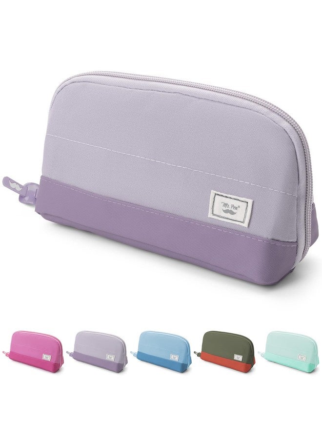 Mr. Pen Purple Pencil Case with 6 Compartments and Zipper Closure, Unisex Casual Pencil Pouch with Shoulder Strap - Image 1