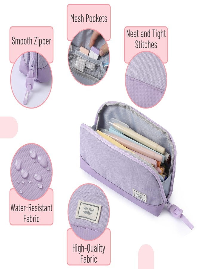 Mr. Pen Purple Pencil Case with 6 Compartments and Zipper Closure, Unisex Casual Pencil Pouch with Shoulder Strap - Image 4