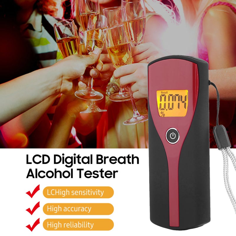 LCD Display Digital Breath Alcohol Tester Breathalyzer Non-contacting Blowing Alcohol Analyzer Meter Portable Alcohol Detector for Policeman Home Use - Image 5
