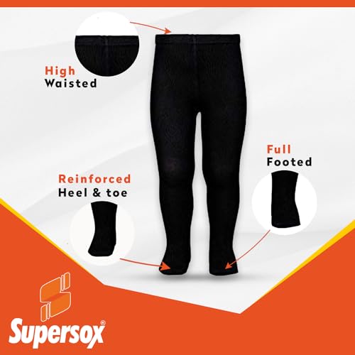 Supersox Tights for Babies, Made with Breathable, Anti Odour & Moisture Absorbent Combed Cotton, Ideal for All Day Activity (Pack Of 1) - Image 4