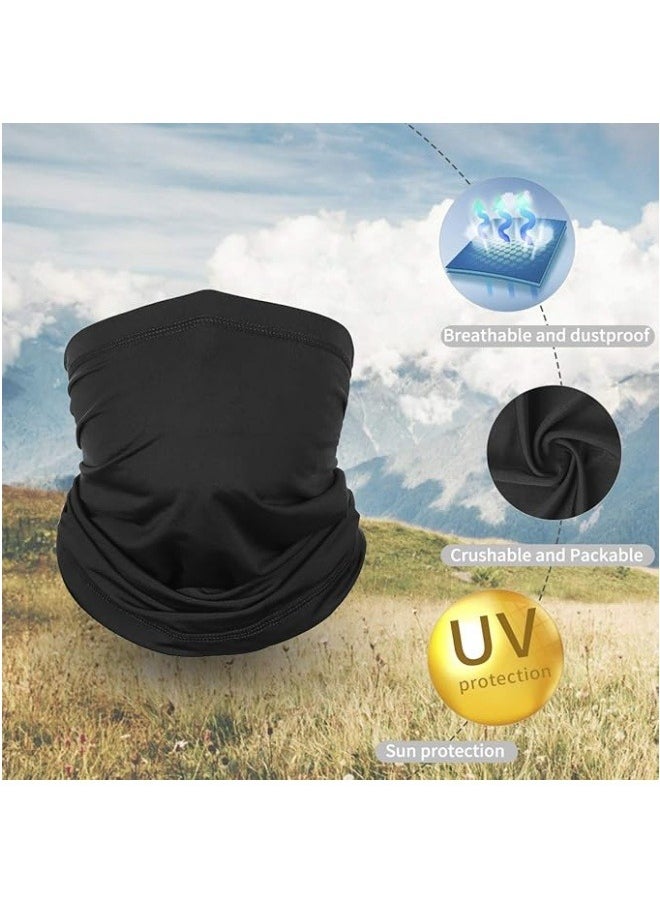 Generic Cooling UPF Multi-Use Neck Gaiter Men’s & Women’s Buff for Working, Running Sports Sweat & Water Activated Technology, Black  - Image 3