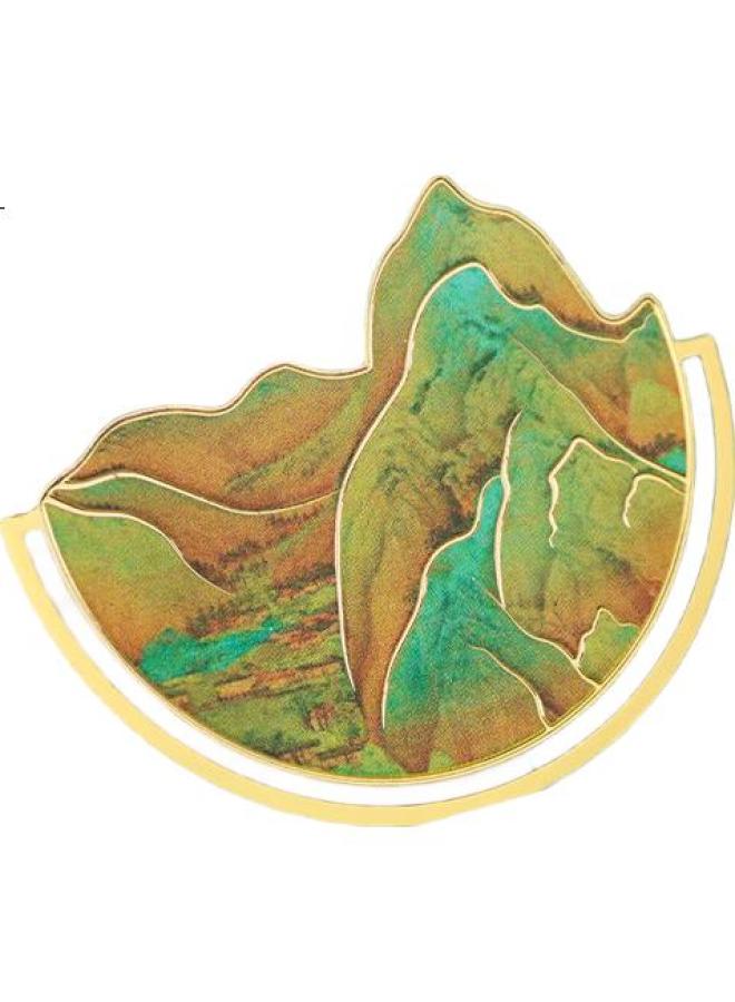 Tatanice Brass Bookmark, Teacher'S Day Gift, Metal Bookmark, Qixi Gift, Thousand Miles Of Rivers And Mountains Birthday Gift, Painted Chinese Style Book Clip, Creative Gift For Classmates, Teachers And Friends - Image 2