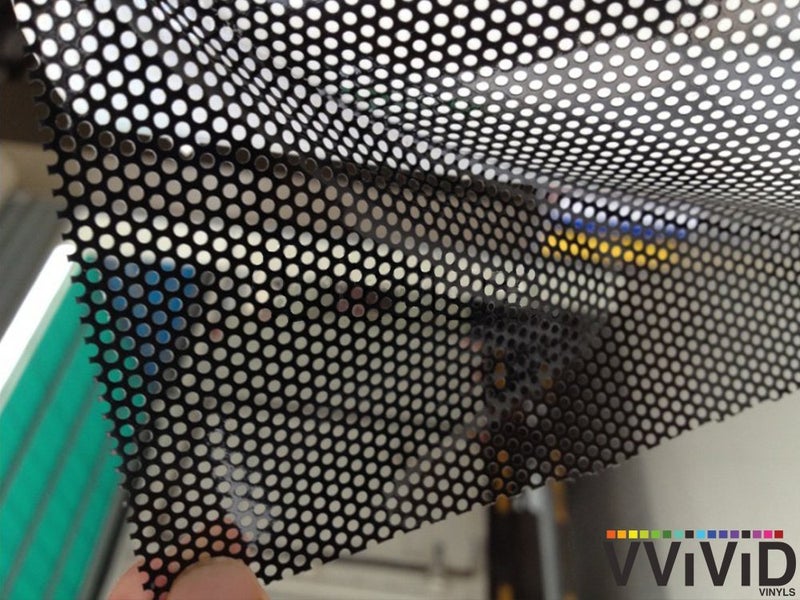 VViViD® One-Way Perforated Black Vinyl Privacy Window Film Adhesive Glass Wrap Roll (0.5ft x 48 inches) - Image 3