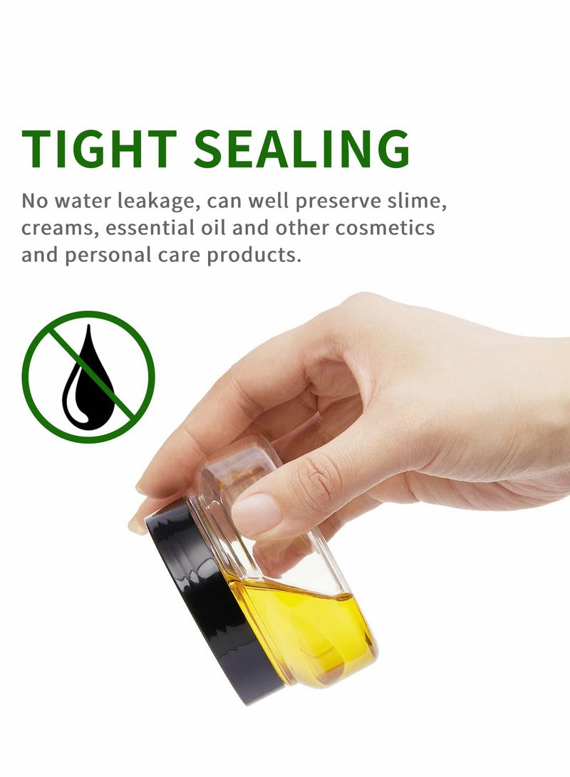 KASTWAVE جرار بلاستيكية سعة 5 أونص مع أغطية وملصقات حاويات بلاستيكية دائرية قابلة لإعادة التعبئة فارغة لحاويات مستحضرات التجميل للكريمات، المستحضرات، مقشر الجسم، زبدة الجسم (12 عبوة) - Image 4