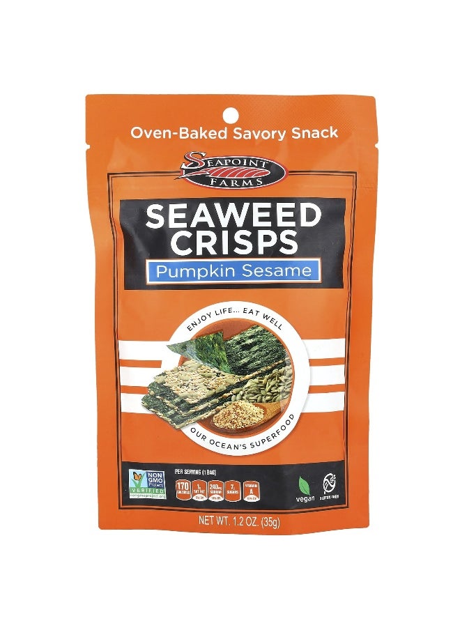 SEAPOINT FARMS Seapoint Farms, Seaweed Crisps, Pumpkin Sesame, 1.2 oz (35 g)  - Image 1