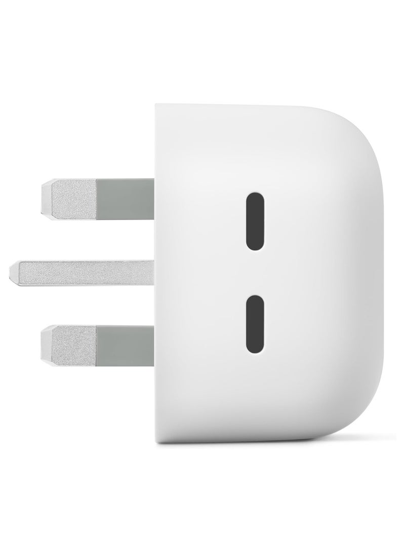 Google Pixel Flex Dual Port 67W USB-C Fast Charger, UAE 3-PinU Wall Adapter for Phones and Tablets White - Image 2