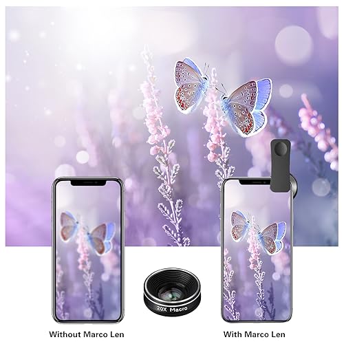 Godefa Phone Camera Lens, Godefa 3 in 1 Phone Lens kit-205° Fisheye Lens + Macro Lens + 120° Wide Angle Lens,Clip on Cell Phone Camera Lens Kits Compatible with iPhone,Most Smartphones - Image 4