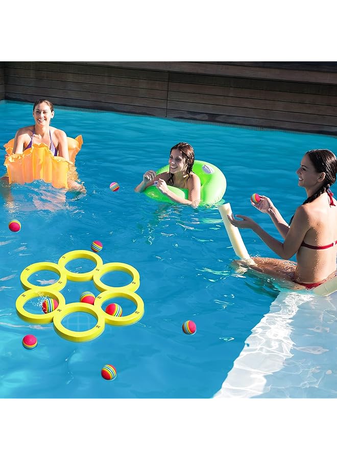 KASTWAVE Pool Toys Games Set Water Sports Toys For Pool Floating Throwing Games With 10 Golf Eva Balls Fun Gifts Floating Pool Water Toys For Boys Girls Teens Adults And Family - Image 2