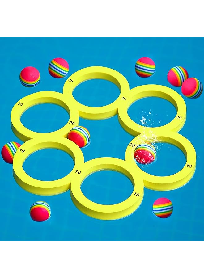 KASTWAVE Pool Toys Games Set Water Sports Toys For Pool Floating Throwing Games With 10 Golf Eva Balls Fun Gifts Floating Pool Water Toys For Boys Girls Teens Adults And Family - Image 1