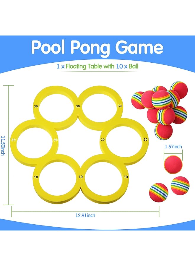 KASTWAVE Pool Toys Games Set Water Sports Toys For Pool Floating Throwing Games With 10 Golf Eva Balls Fun Gifts Floating Pool Water Toys For Boys Girls Teens Adults And Family - Image 5