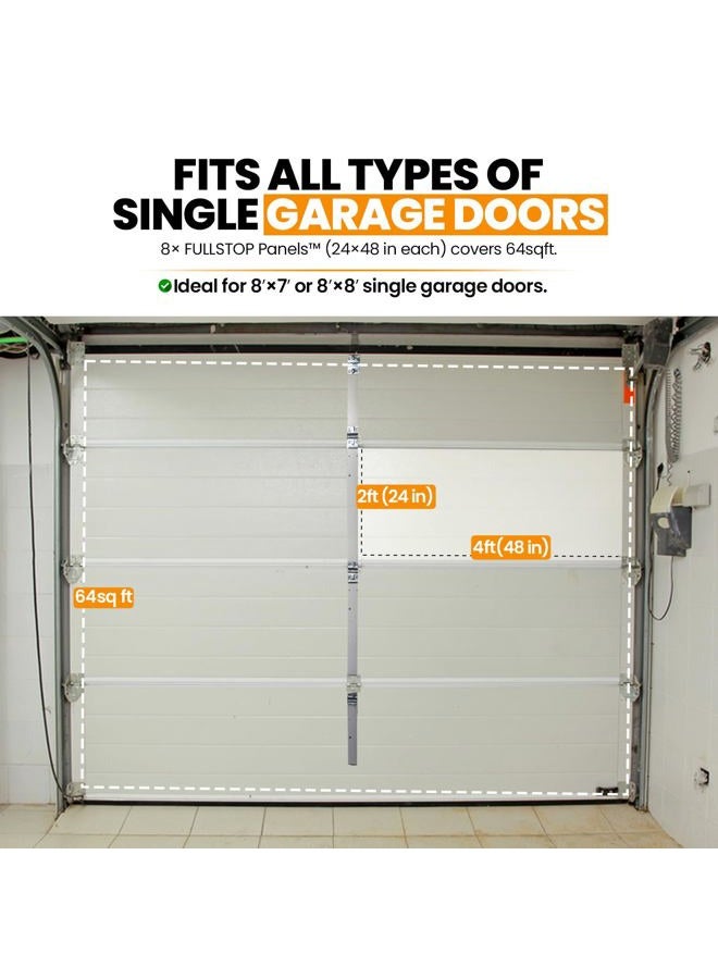 BEEST FULLSTOP Garage Door Insulation Kit - 8 Pre-Cut 24x48 Foam-Core Panels w/Tape, Cutter & Squeegee - Easy DIY 8x7 & 8x8 ft Single Garage Door Insulation Panels - for Instant Temperature Relief - Image 3