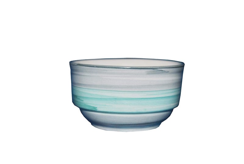 Caffeine Ceramic Handmade sea green studio kattori Bowl set of 10 - Image 3